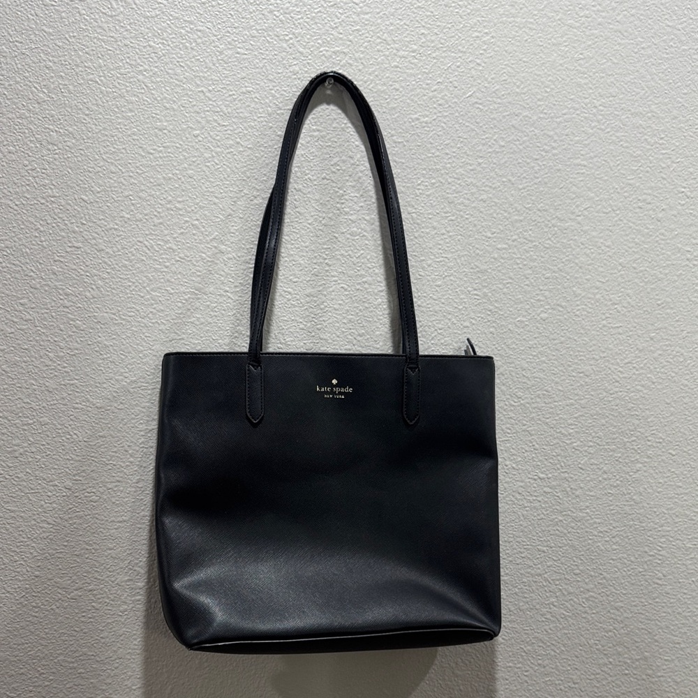 kate spade Black Leather Tote Bag